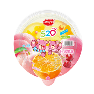 甜蜜1派什锦果肉果冻网红爆款夏日休闲零食巨大果冻0脂低卡水果冻