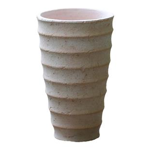 雾化白高瘦粗陶土透气花盆 复古做旧ins风花园庭院绿植造型花盆