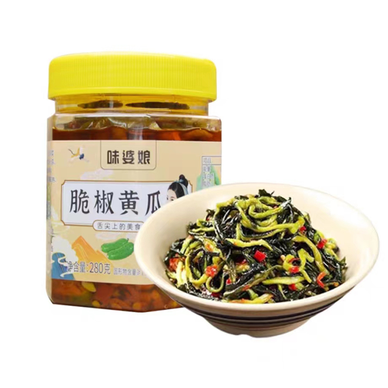 湖南特产脆爽黄瓜皮农家腌制酱菜下饭菜泡菜即食开味胃酱黄瓜咸菜