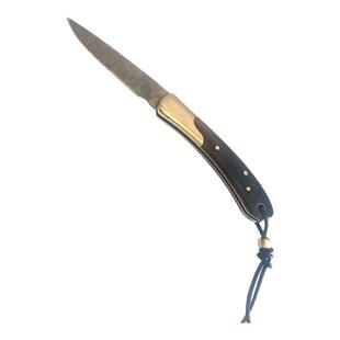 大马士革钢手把肉小刀折叠随身户外高硬度手工锻打锋利把玩收藏