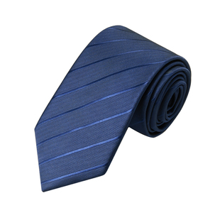 领带男正装商务蓝色斜纹免打结拉链式懒人上班衬衫西装高级感黑色