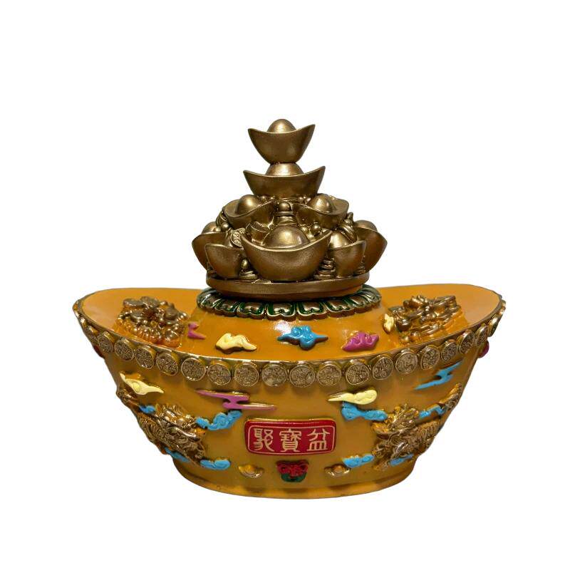 现货李居明正品2026年吉祥物九宫东南元宝风水摆件黄金千万两招财