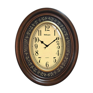 威灵顿高档实木挂钟美式挂钟客厅欧式壁钟复古表客厅仿古大号挂钟