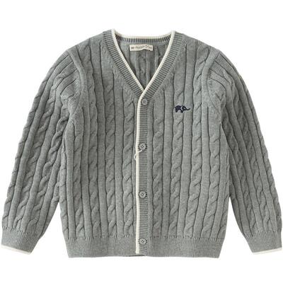 戴维贝拉童装儿童学院风针织开衫