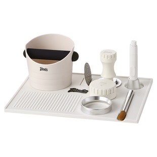 Bincoo多功能压粉垫吧台咖啡压粉锤布粉器5158mm套装敲渣桶收纳垫