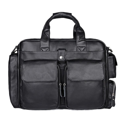 头层牛皮商务手提包挂拉杆电脑包