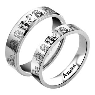 EVA应援周边明日香绫波丽渚薰碇真嗣卡通动漫同款戒指指环