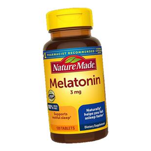 褪黑素睡眠片美国进口天维美melatonin退黑素老年人睡觉助眠3mg