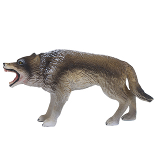 新凯纳仿真史前动物模型远古恐狼剑齿虎灰狼玩具野狼古生物儿童