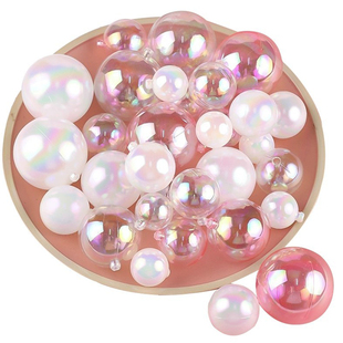 ins网红炫彩幻彩七彩泡泡透明球生日蛋糕装饰摆件许愿圣诞球插件