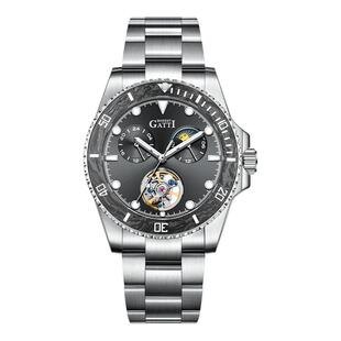 2025年新款布加迪手表全自动机械表熊猫男士潜水时尚飞轮官方正品