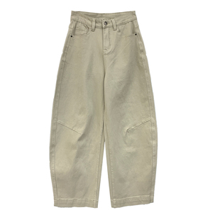 清仓特价 显瘦弹力阔腿牛仔裤女高腰宽松美式弯刀裤秋季百搭长裤