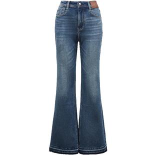 【ONLY奥莱】秋冬新款加绒高腰小个子显瘦喇叭裤牛仔裤女