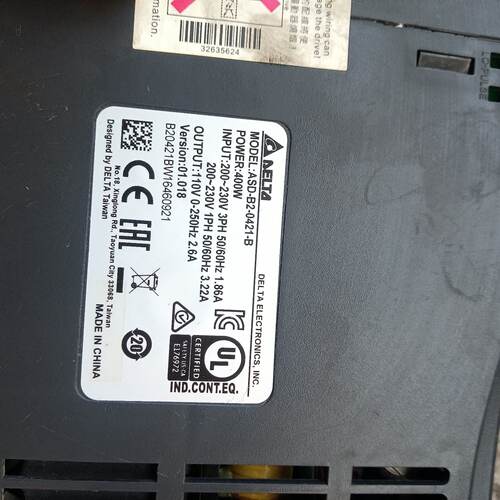 议价Delta Servo Driver AsdB20421B 400W Disassembled Parts适
