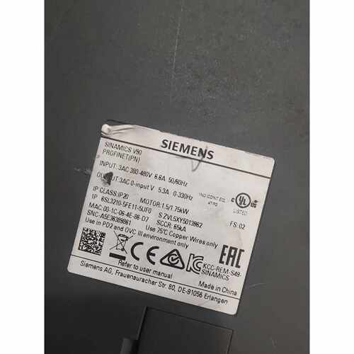 【议价-可维修】 西门子Siemens 6SL3210-5 V90 全新/均有货