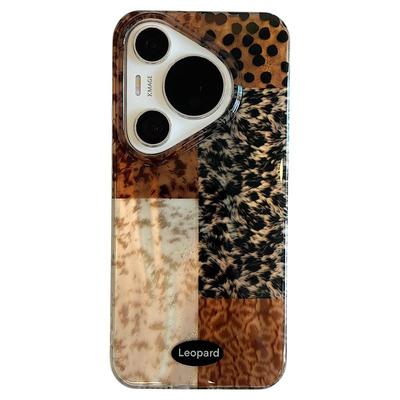 拓岚 适用华为mate70pro+新款手机壳双层秋冬复古韩风拼接格纹豹纹高级感mate60pro挂绳pura70/80pro硅胶女潮
