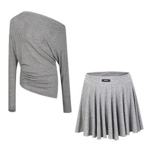 ARTE PURA 2026春夏新款烫钻斜肩针织上衣针织伞裙套装女两件套