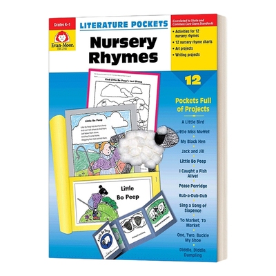 英文原版 Literature Pockets Nursery Rhymes Grade K-1 口袋文学系列 童谣精选 幼儿园大班到一年级 英文版 进口英语原版书籍