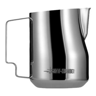 MHW轰炸机拉花杯 涡轮打奶缸 不锈钢打奶泡450ml 意式咖啡奶泡杯