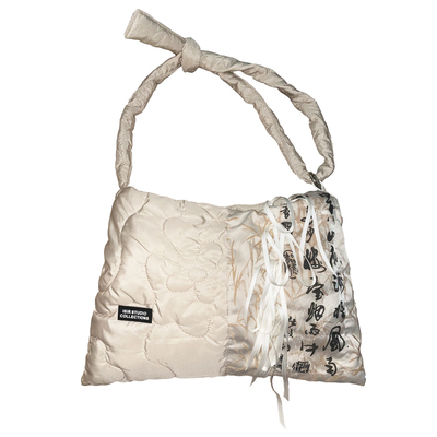 原创咏竹新中式网纱刺绣拼接设计