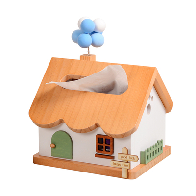 实木治愈田园装饰纸巾盒磁吸