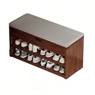 换鞋凳门口家用小户型中古风收纳穿鞋凳2026新款储物玄关可坐鞋柜