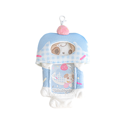 RosyPosy柔设可爱毛绒卡套校园卡学生证保护套小卡卡套可挂书包