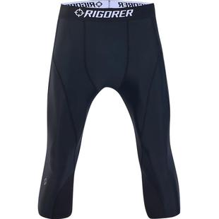 准者紧身裤运动健身七分裤男篮球打底裤跑步田径高弹训练裤子速干