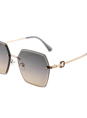 SKGM无边框墨镜女时尚韩版