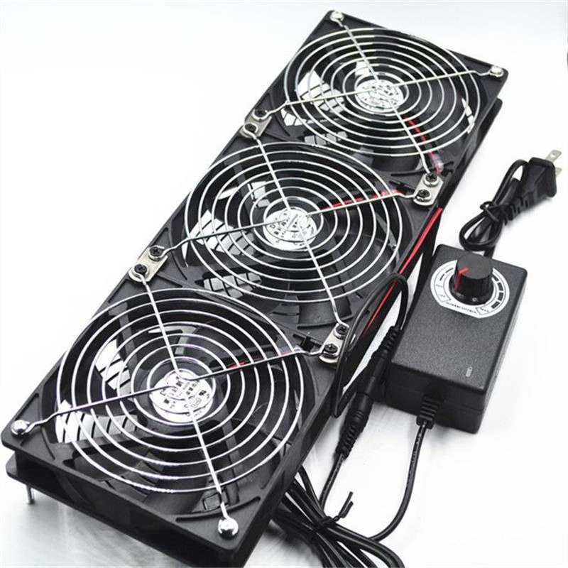 12CM/厘米大风220V电脑机柜散热风扇水冷排12025服务器路由器鱼缸