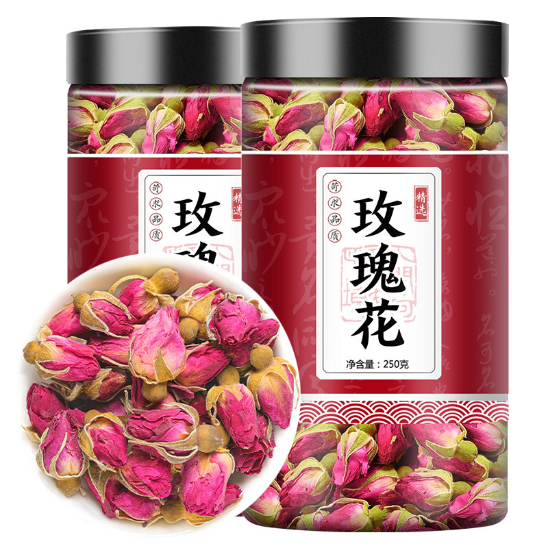 玫瑰花茶干玫瑰花茶泡茶平阴玫瑰花瓣食用泡水喝的非特级散装500g
