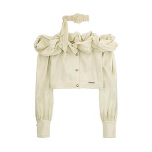 REVAN芮范设计师款气质花朵一字肩单衣RM70801042