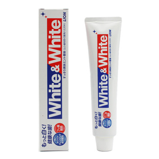日本进口LION狮王WHITE大白牙膏150g含氟酵素葡萄柚小苏打120g