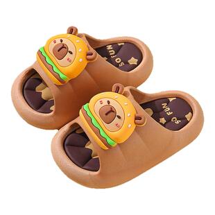 卡皮巴拉儿童凉拖鞋男童2026新款夏小男孩家居室内男宝宝拖鞋女孩