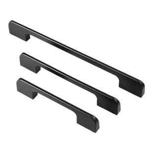 威诺黑色加长衣柜门拉手现代简约高档隐形金色橱柜子抽屉柜门把手