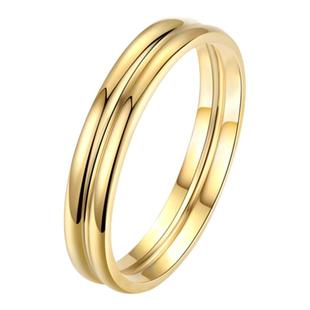 大码食指戒指男士ins潮简约冷淡风钛钢素圈闭口指环女情侣无名指