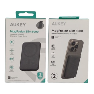 AUKEY傲基磁吸无线充电宝5000mAh适用苹果1712MagSafe便携移动电源20W快充