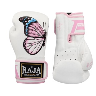 Raja拳套 超纤皮笑脸泰拳散打搏击女专业比赛训练拳击手套成人男