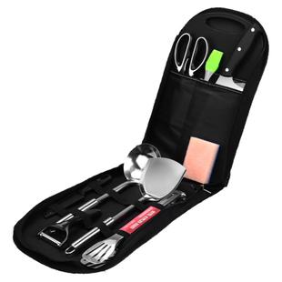 十八子作户外刀具套装便携厨房菜刀菜板二合一露营野餐烧烤收纳包