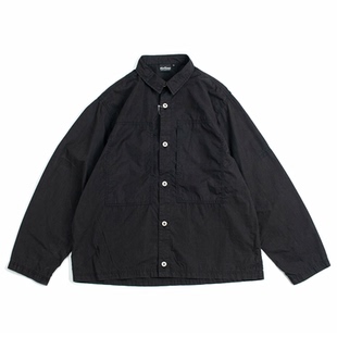 DOOITT#wildthings棉锦成衣洗旧丹宁工装金属钮扣夹克衬衫外套