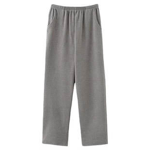 浪莎睡裤女冬季加绒加厚德绒暖暖保暖长裤宽松直筒可外穿家居裤HJ