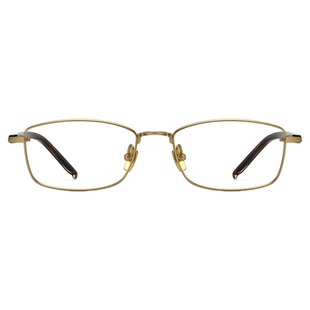 150mm纯钛大脸金色眼镜框加宽大码男款大头围眼镜近视可配带度数