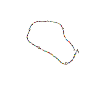 PUPU原创设计韩国彩色串珠圆珠项链女小设计感现货周雨彤同款