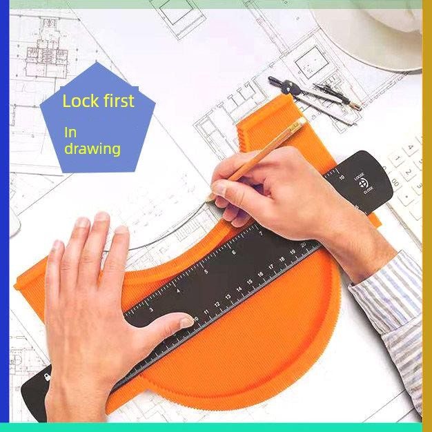 大号万能多功能取型器百变造型尺神器异形取形器木工装修弧度角度