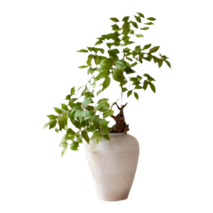 掬涵仿真花禅意仿生绿植漆木树叶插花摆设客厅室内假树枝装饰假花