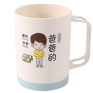 卡通一家人刷牙漱口杯专人专用亲子杯家用喝水杯幸福家庭套装