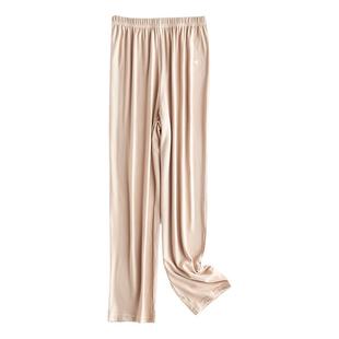 德绒发热睡裤女春秋季长裤薄款宽松大码可外穿单件裤子睡衣家居裤
