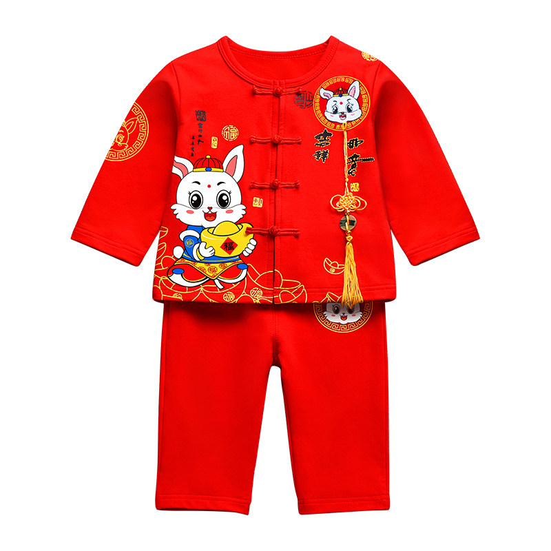 男宝宝服一周岁唐装抓周用品秋季