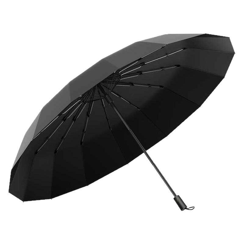 高端商务风手动雨伞16骨强抗风伞