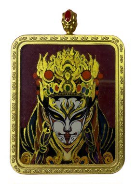道家白鹤童子手绘朱砂描金精品唐卡吊坠吊牌白鹤仙尊送人礼物2026